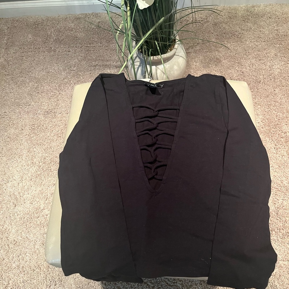 Black Knit Top